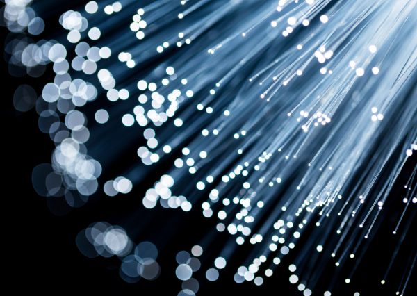 Blue shining fiber optic